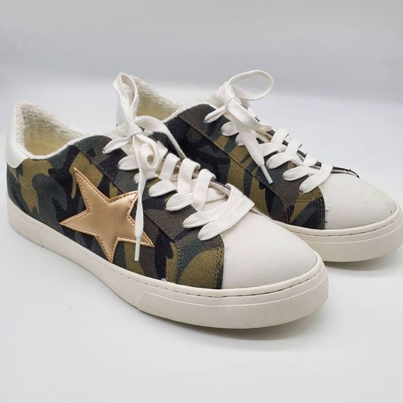 steve madden gold star sneakers